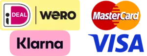 Beschikbare betaalmethoden: iDEAL, Wero, Mastercard, Klarna en Visa