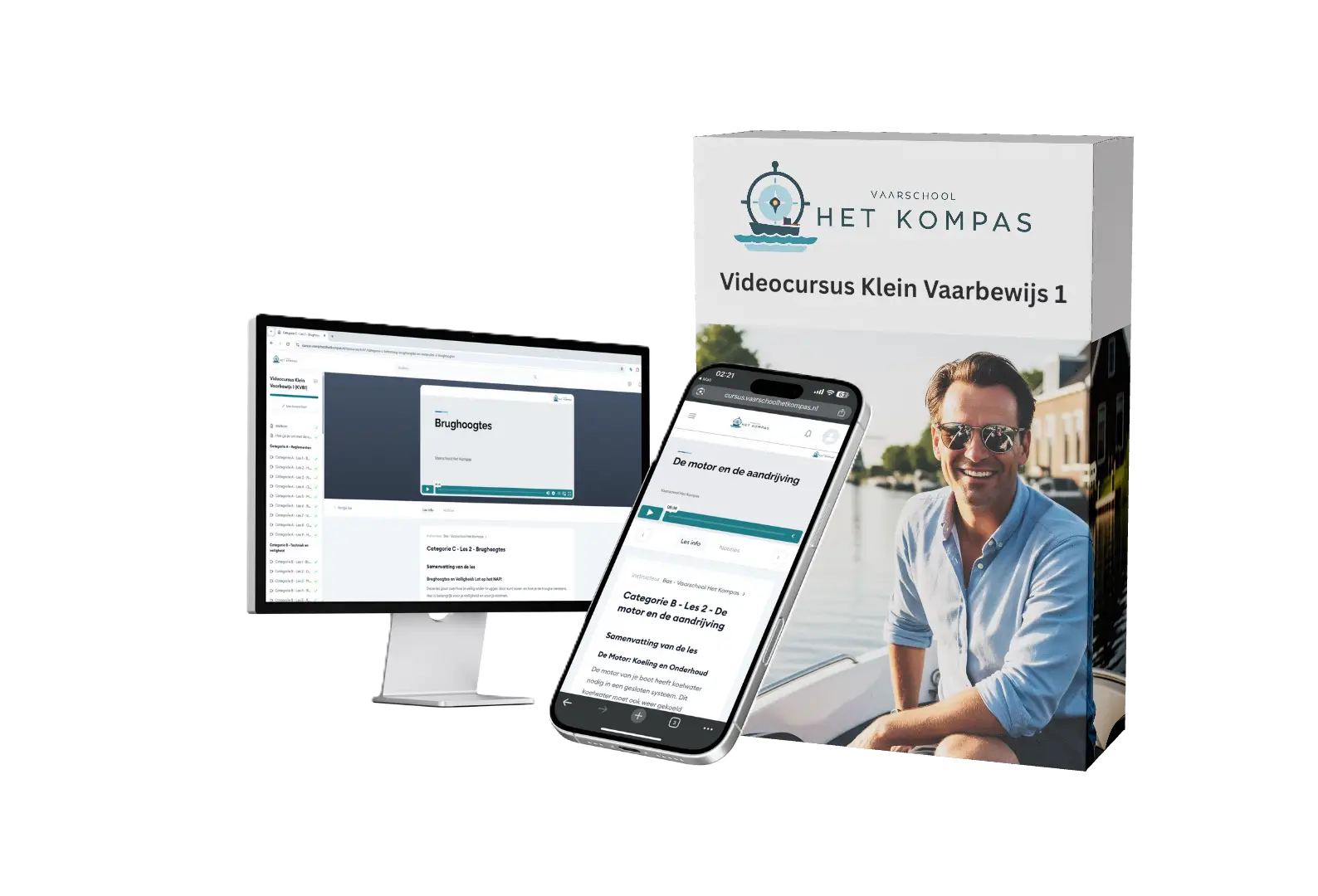 Videocursus Klein Vaarbewijs 1 van Vaarschool Het Kompas op computer en smartphone