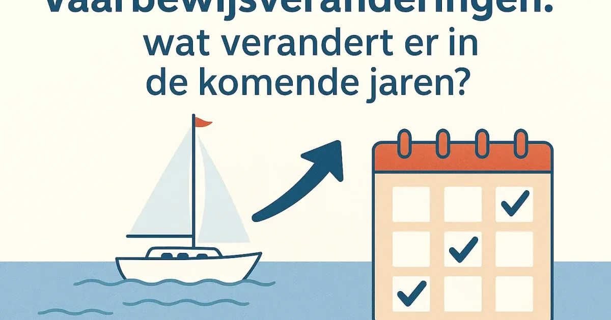 Illustratie over veranderingen rondom het vaarbewijs in de komende jaren.